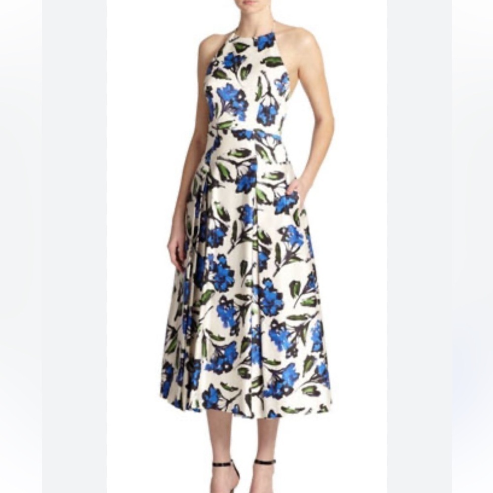 Milly Pleated Printed Dress